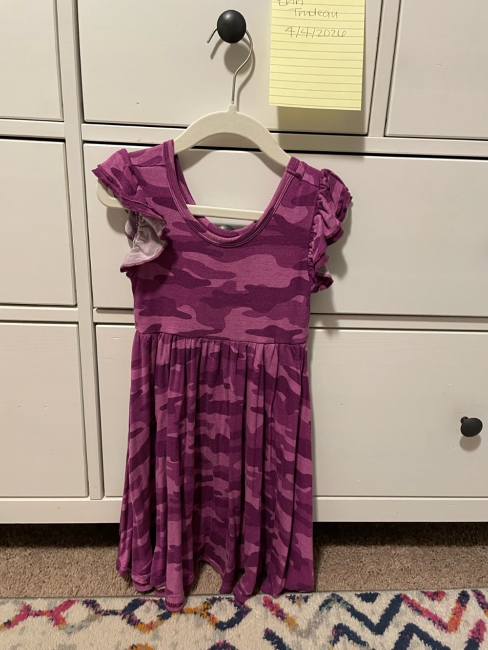 Little Sleepies Berry Camo Flutter Sleeve Twirl Dress